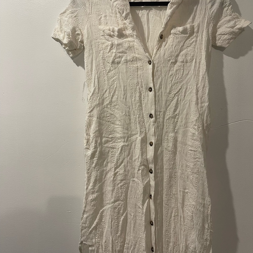 ANTHROPOLOGIE/MAEVE white dress size xs but can fit a size small